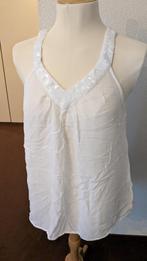 Mouwloos topje - wit - Didi - XL - met lovertjes, Verzenden, Wit, Maat 46/48 (XL) of groter, Didi
