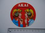 sticker AKAI lust voor oog en oor strip retro vintage hifi, Verzamelen, Stickers, Verzenden