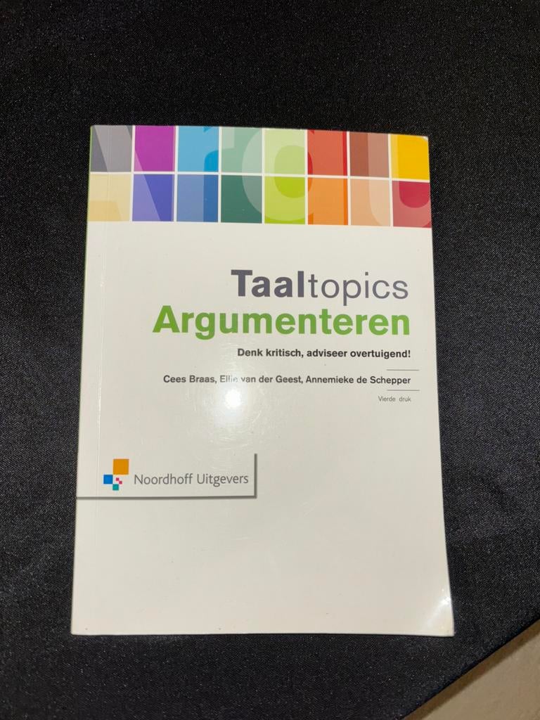 Taaltopics Argumenteren, Boeken, Studieboeken en Cursussen, Ophalen of Verzenden, Beta, Zo goed als nieuw, HBO