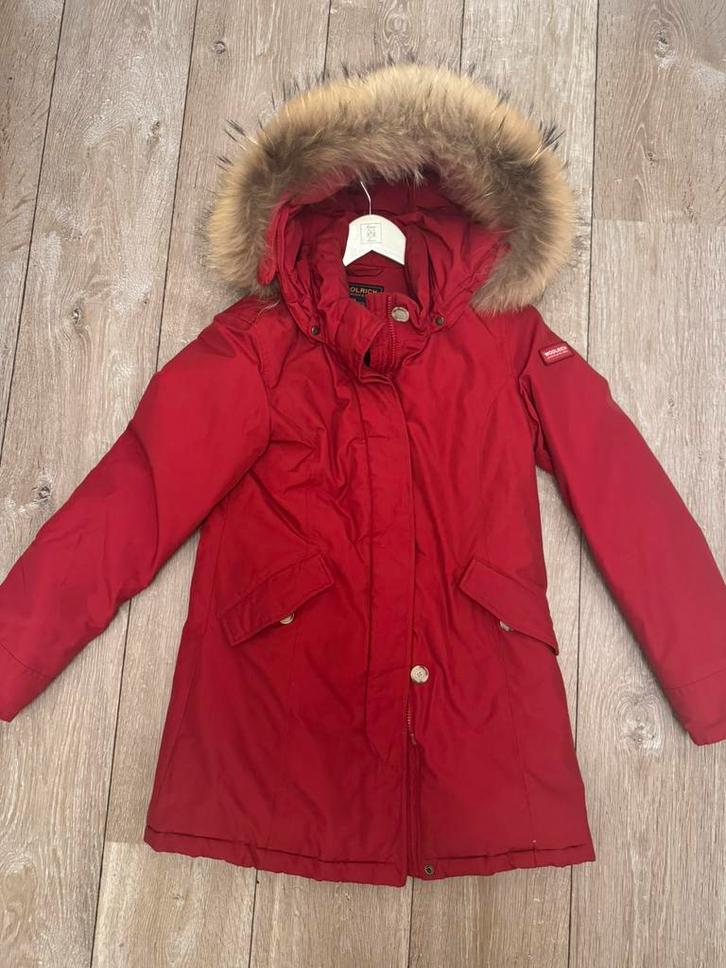 Woolrich Jas, Kleding | Dames, Jassen | Winter, Zo goed als nieuw, Maat 34 (XS) of kleiner, Rood, Ophalen of Verzenden