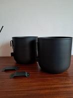 Lifestyle home collection Zwarte Wandpotten - Set van 2, Huis en Inrichting, Woonaccessoires | Overige, Ophalen, Gebruikt