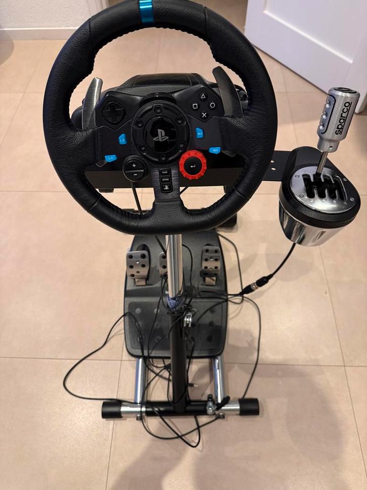 Logitech G29 met Wheelstand Pro en Thrustmaster TH8A, Spelcomputers en Games, Spelcomputers | Overige, Gebruikt, Ophalen