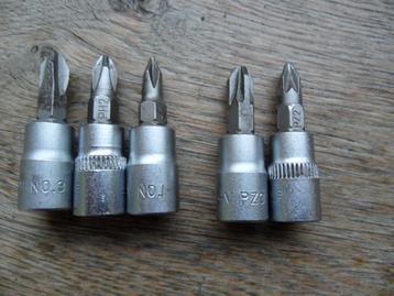 Doppen 1/4 schroevendraaier Pilips 1 2 3 Pozdriv 2 3 beschikbaar voor biedingen