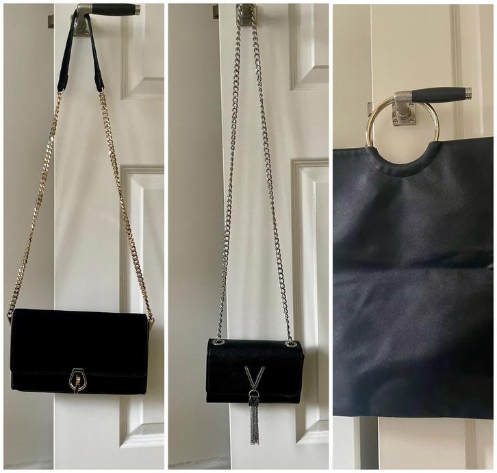 Divina Valentino Suede Mango crossbody tasje & lange clutch, Sieraden, Tassen en Uiterlijk, Tassen | Damestassen, Gebruikt, Avondtasje