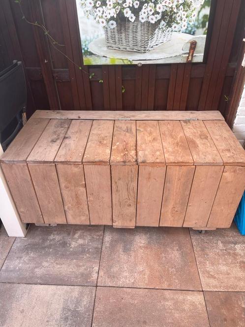 Houten Opbergkist / Kussenbox, Tuin en Terras, Bergingen en Tuinkasten, Gebruikt, Overige typen, Hout, Ophalen