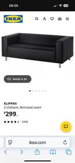 ZGAN Zwarte IKEA Klippan Bank - Delft, Huis en Inrichting, Banken | Bankstellen, Ophalen, Minder dan 75 cm, Tweepersoons, Zo goed als nieuw
