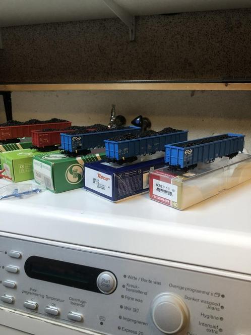 Diverse Eanos wagons met kolenlading., Hobby en Vrije tijd, Modeltreinen | H0, Zo goed als nieuw, Wagon, Gelijkstroom, Overige merken