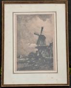Zilcken tekening, molen, Antiek en Kunst, Kunst | Tekeningen en Foto's, Ophalen of Verzenden
