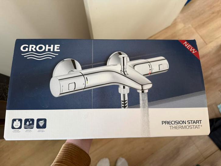 Grohe thermostatische badkraan Precision Start - chroom, Doe-het-zelf en Verbouw, Sanitair, Nieuw, Bad, Chroom, Ophalen