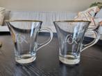 LOR koffiekopjes (glas)  2 st, Ophalen of Verzenden, Gebruikt