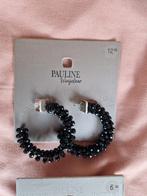 Zwarte Oorbellen Pauline Wingelaar, Met kristal, Overige materialen, Hangers, Zwart