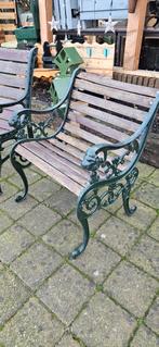 2x Gietijzeren Tuinstoel, Tuin en Terras, Gebruikt, Stoel, Tuinset, Hout