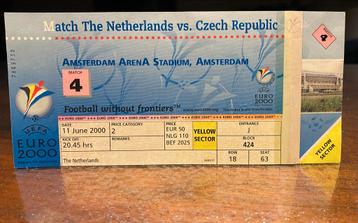 Ticket Nederland - Tsjechië Euro 2000 beschikbaar voor biedingen