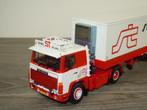 Scania 141 4x2 Truck & Koeltrailer Straver - WSI Collectible, Wsi, Bus of Vrachtwagen, Zo goed als nieuw, Verzenden