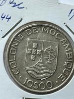 Mozambique tien escudo 1936, Ophalen of Verzenden, Overige landen, Losse munt, Zilver