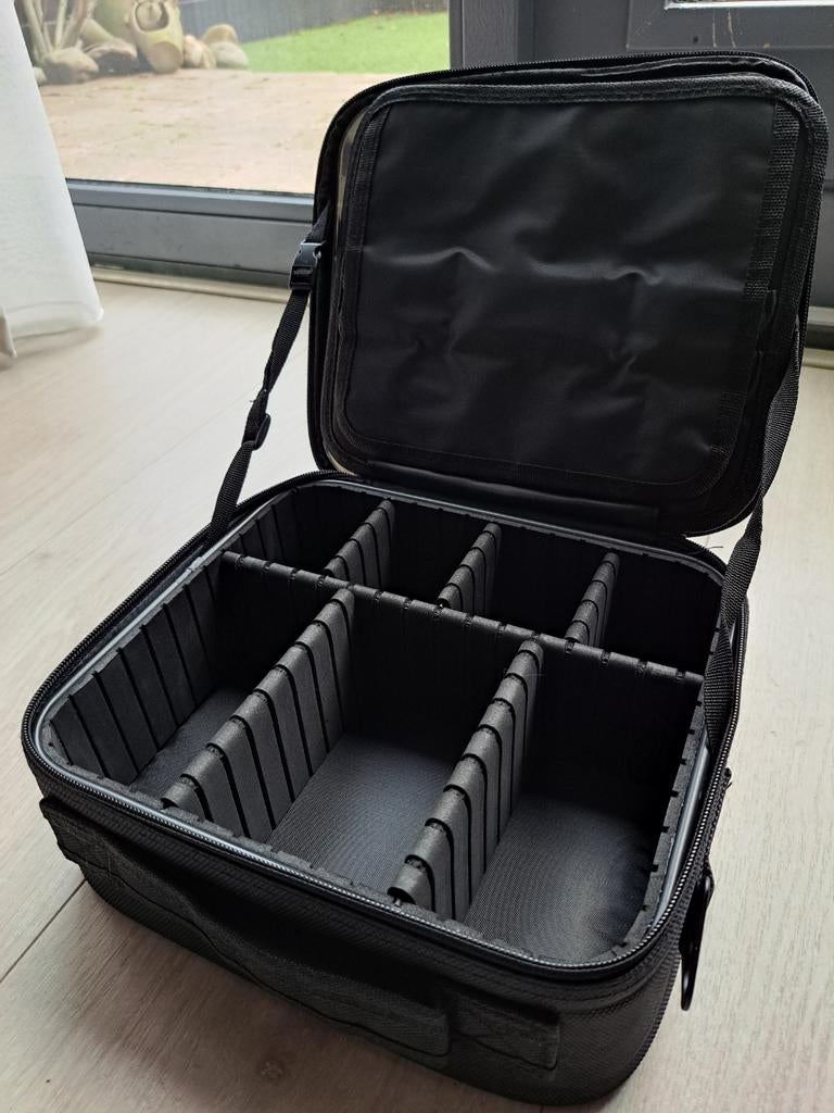Zwarte Make-up Koffer met Vakken, Ophalen, Zo goed als nieuw, Zwart, Softcase
