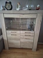 Mooie kast met verlichting en lades, Ophalen, 100 tot 150 cm, Glas, Zo goed als nieuw