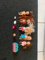 5 Babypoppen met hondjes en accessoires, Ophalen of Verzenden, Gebruikt, Babypop