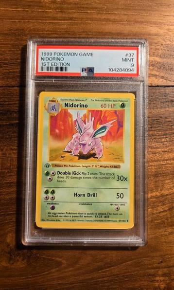 Nidorino psa 9 1st edition gray stamp beschikbaar voor biedingen