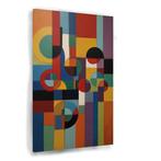 Geometrische Compositie in Primaire Kleuren canvas 60x90cm, Huis en Inrichting, Woonaccessoires | Schilderijen, Tekeningen en Foto's