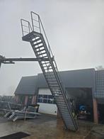 Stalen trap met bordes gegalv hoog 6.4mtr nob163, Doe-het-zelf en Verbouw, Ladders en Trappen, Ophalen, Zo goed als nieuw, 2 tot 4 meter