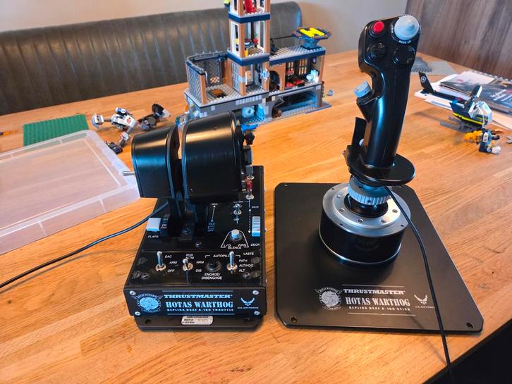 Thrustmaster HOTAS Warthog Joystick en Throttle, Computers en Software, Joysticks, Zo goed als nieuw, Ophalen