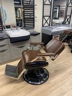 Barbierstoel herenstoel bruin old luxe kapper kapsalon, Nieuw, Binnen, Ophalen of Verzenden