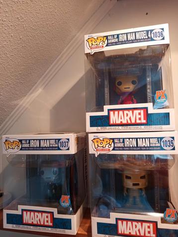 Funko Pop! Marvel Hall of Armor Set - Iron Man, War Machine beschikbaar voor biedingen
