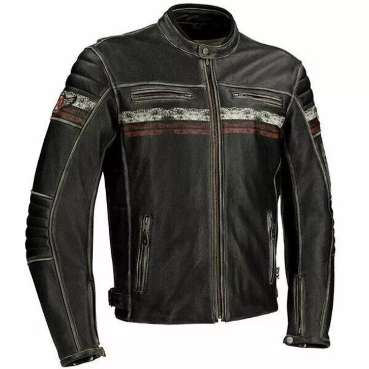 Segura 70 Cruze leren retro biker motorjack - zwart XL, Motoren, Kleding | Motorkleding, Jas | leer, Heren, Tweedehands, Ophalen of Verzenden