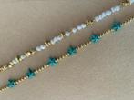 Ketting set van 2 met parels en zeesterren boho ibiza zomer, Kunststof, Verstelbaar, Overige kleuren, Nieuw