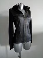 Benetton vest van wol en vegan leather small NIEUW kaartje, Kleding | Dames, Truien en Vesten, Verzenden, Benetton, Zwart, Nieuw