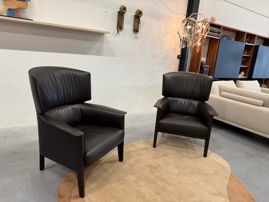 2 De Sede ds 178 Fauteuil bruin leer Design stoel, De Sede, Ophalen of Verzenden, Zo goed als nieuw, Leer