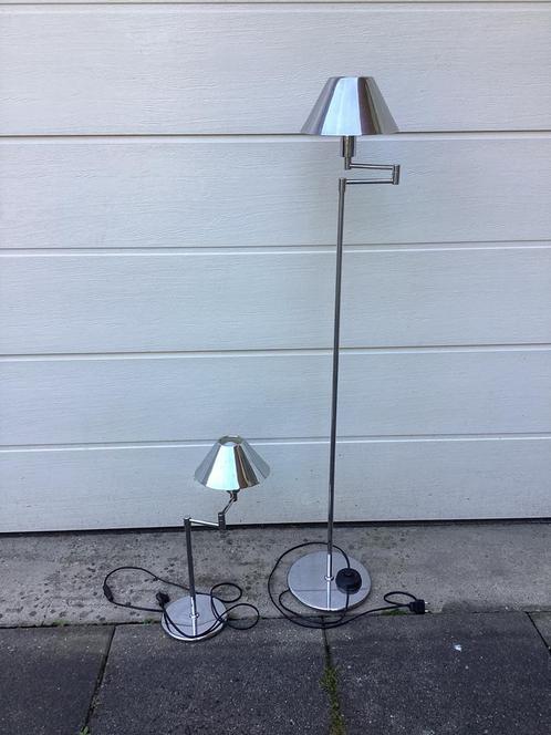 Staande lamp met bijpassende tafellamp, Huis en Inrichting, Lampen | Vloerlampen, Zo goed als nieuw, Ophalen of Verzenden