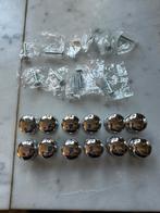 12 kast knoppen chroom diam. 2,5cm, Ophalen of Verzenden
