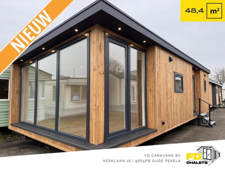 FD Chalet Black Bear 11.00x4.40 2 Slpk DG VV Incl. Transport, Caravans en Kamperen, Stacaravans, tot en met 4