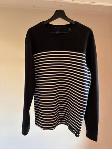 Donkerblauw/wit gestreepte Scotch&soda trui maat L beschikbaar voor biedingen