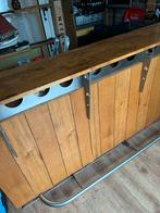 RVS bar delen met eiken plank en voetsteun, Ophalen, Gebruikt