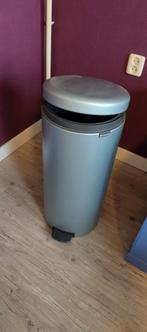 Brabantia 30 liter vuilnisbak blauw groen pedaalemmer, Gebruikt, Met pedaal, 50 tot 75 cm, Ophalen of Verzenden