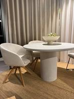 Ronde betonlook eettafel – Ø110 cm – van €2244 voor €750, Ophalen, 100 tot 150 cm, Rond, Zo goed als nieuw