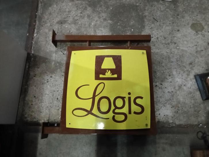 Logis Hotelbord Uithangbord, Antiek en Kunst, Antiek | Lampen, Ophalen of Verzenden