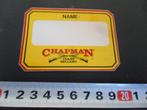 sticker CHAPMAN Jeans Sellers *, Ophalen, Zo goed als nieuw, Bedrijf of Vereniging