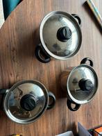 Pannenset BK, Huis en Inrichting, Keuken | Potten en Pannen, Ophalen, Zo goed als nieuw, Rvs, Pannenset