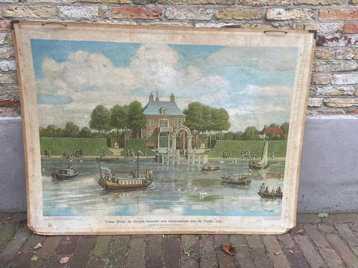 Oude Schoolplaat: Czar Peter de Groote, Antiek en Kunst, Antiek | Schoolplaten, Geschiedenis, Ophalen