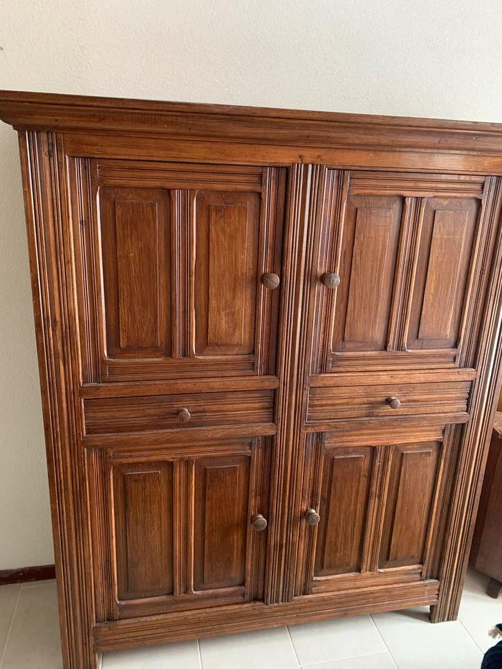 Massief eiken kast Antieke Broodkast, Huis en Inrichting, Kasten | Computermeubels, Gebruikt, 120 tot 170 cm, 120 tot 170 cm, 40 tot 80 cm