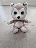 Glitteroog knuffel Husky hond 20 cm, Ophalen of Verzenden, Zo goed als nieuw, Hond