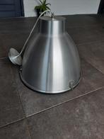 Te koop set van 2 mooie industriele hanglampen aluminium, Ophalen of Verzenden, Zo goed als nieuw, Metaal, Minder dan 50 cm