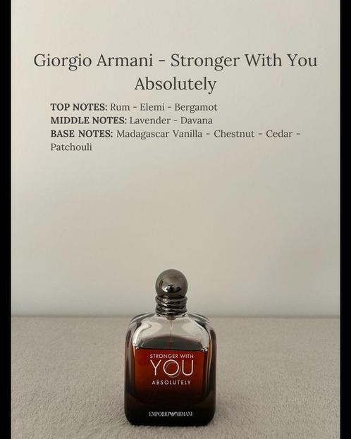 GIORGIO ARMANI - STRONGER WITH YOU ABSOLUTELY -> 2-5-10 ml, Verzamelen, Parfumverzamelingen, Zo goed als nieuw, Miniatuur, Verzenden