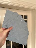 Handgeschept katoenpapieren C6 Enveloppen Blauw set van 5, Ophalen of Verzenden, Envelop