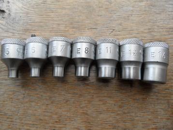 Gedore TX-30 torx doppen E5 E6 E7 E8 E11 E12 E14 3/8  beschikbaar voor biedingen