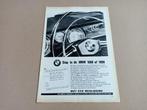 Reclame (uit oud tijdschrift) BMW 1800/ 2000 (1966), Auto's, Gebruikt, Verzenden
